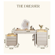 Modern Vanity Table Set with LED Mirror and Chair - Stylish Bedroom Dressing Table-GCC Home Center